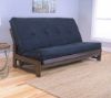 Picture of Low Arm Mocha Full Futon Frame with mattress in Suede Black