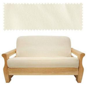 Twill Off White Futon Cover