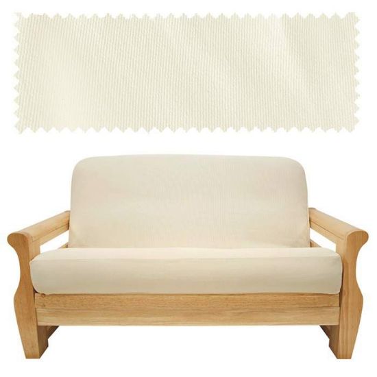 Twill Off White Futon Cover