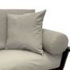 Hienna Wheat Futon Cover 177 Full 5pc Pillow set