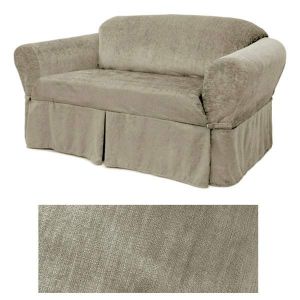 Picture of Chenille Silver Grey Furniture Slipcover 229