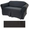 Solid Black Furniture Slipcover