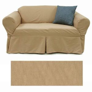 Picture of Solid Tan Furniture Slipcover 413