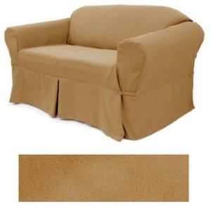 Picture of Suede Camel Furniture Slipcover 612