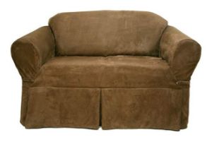 Picture of Suede Hazelnut Furniture Slipcover 613