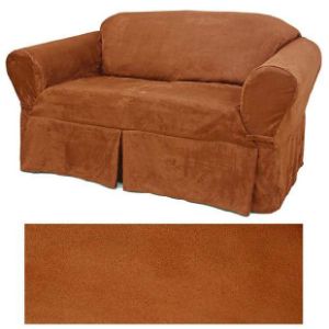 Picture of Suede Rust Furniture Slipcover 616