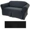 Ultra Suede Black Furniture Slipcover