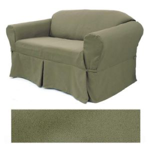 Ultra Suede Sage Pine Furniture Slipcover