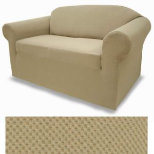 Picture of Stretch Pique Oatmeal Biscuit Furniture Slipcover 707