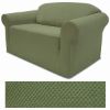 Stretch Pique Balsam Green Furniture Slipcover