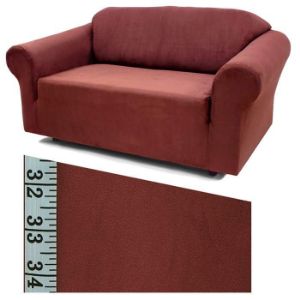 Picture of Stretch Suede Merlot Furniture Slipcover 733