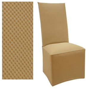 Stretch Pique Gold Nugget Dining Chair Cover