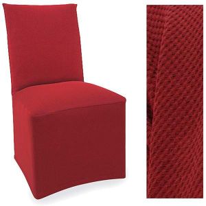 Picture of Stretch Pique Warm Maroon Dining Chair Cover 712