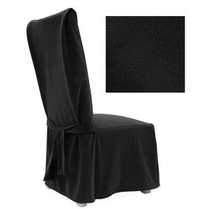 Picture of Ultra Suede Black Dining Chair Cover 638