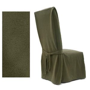 Picture of Ultra Suede Classic Olive Dining Chair Cover 640