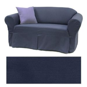Picture of Solid Navy Furniture Slipcover 408