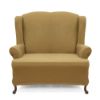 Stretch Pique Gold Nugget Wingback Slipcover 709