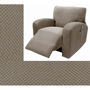 Stretch Pique Chair Recliner Cover Medium Taupe 70