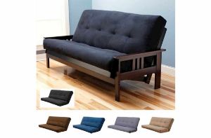 Picture of Mission Espresso Queen Futon with Innerspring Mattress