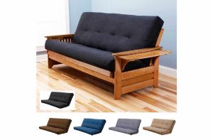 Picture of Tray Arm Butternut Queen Futon with Innerspring Mattress