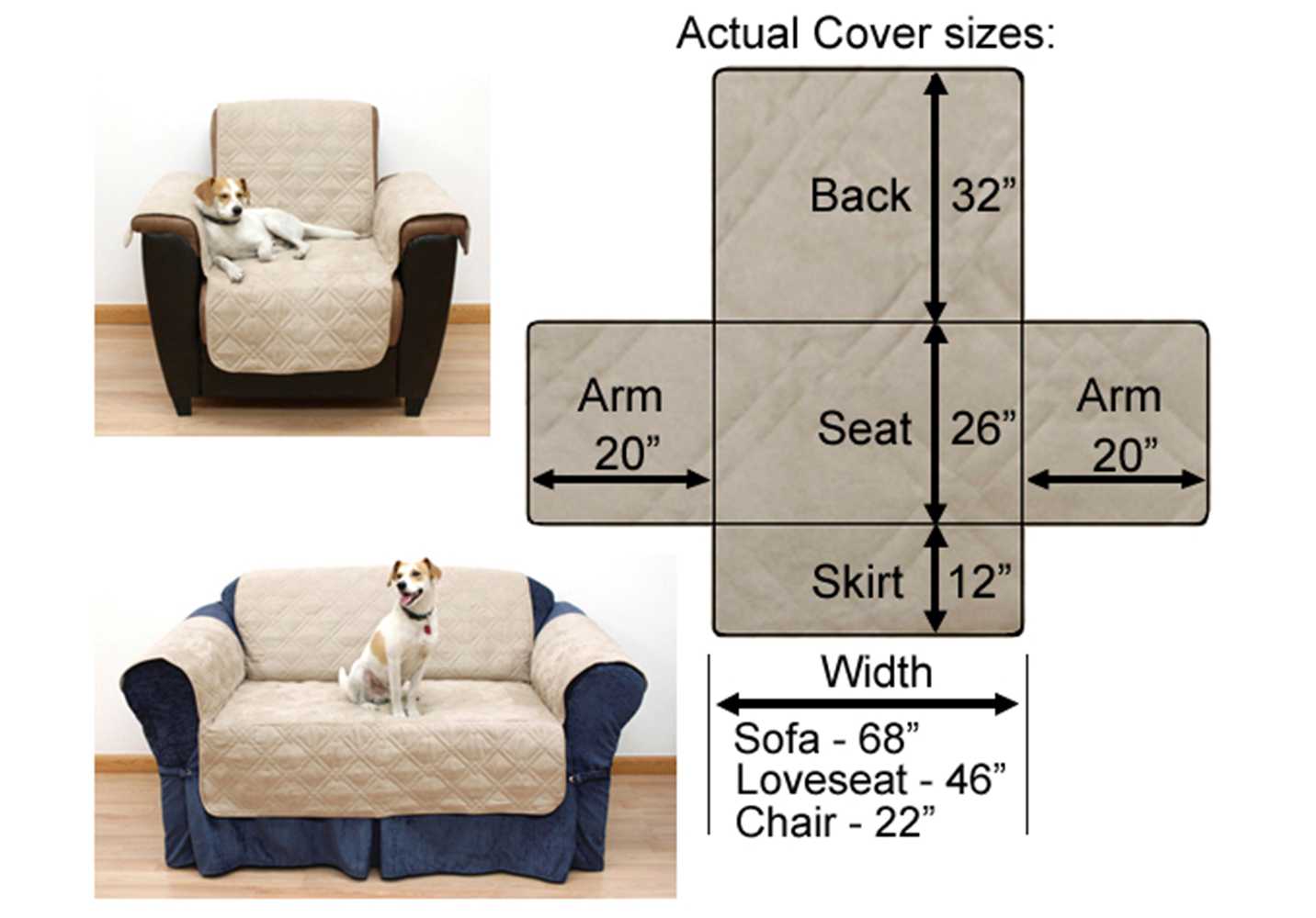 Pet Furniture Protector Pad in suede