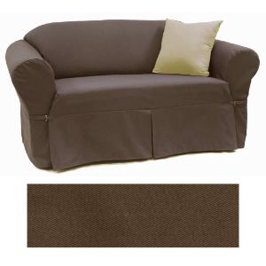 Solid Chocolate Furniture Slipcover