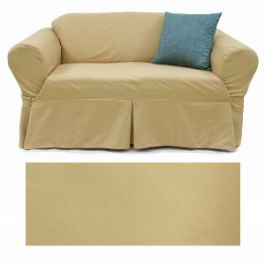 Picture of Twill Oatmeal Furniture Slipcover 185