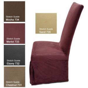 Stretch Suede Dining Chair Covers