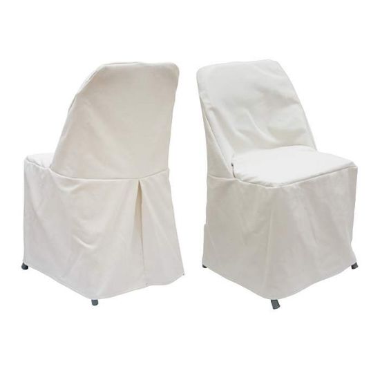 Folding chairs in solid fabric