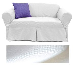 Picture of White Canvas Furniture Slipcover 472