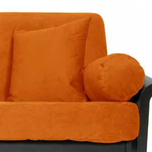 Picture of Ultra Suede Pumpkin Orange Fitted Mattress Cover 642