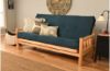 Picture of Log Natural Full Futon with Suede Navy Mattress 