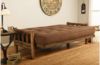 Picture of Log Rustic Walnut Full Futon with Suede Chocolate Mattress