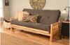Picture of Log Natural Full Futon with Suede Gray Mattress