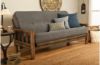 Picture of Log Rustic Walnut Full Futon with Marmont Thunder Mattress