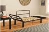 Picture of Spacely Black Metal Lounger in Suede Chocolate