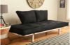 Picture of Spacely White Metal Lounger in Suede Black