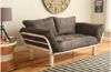 Picture of Spacely White Metal Lounger in Suede Gray