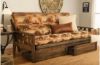 Picture of Tucson Rustic Walnut Full Futon with Canadian Mattress