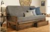 Picture of Tucson Rustic Walnut Full Futon with Marmont Thunder Mattress