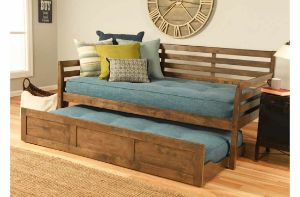 Picture of Boho Barbados Daybed with Linen Aqua Mattress With Trundle