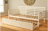 Picture of Boho White Daybed with Linen Stone Mattress With Trundle