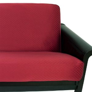 Picture of Checker Burgundy Daybed Cover 360