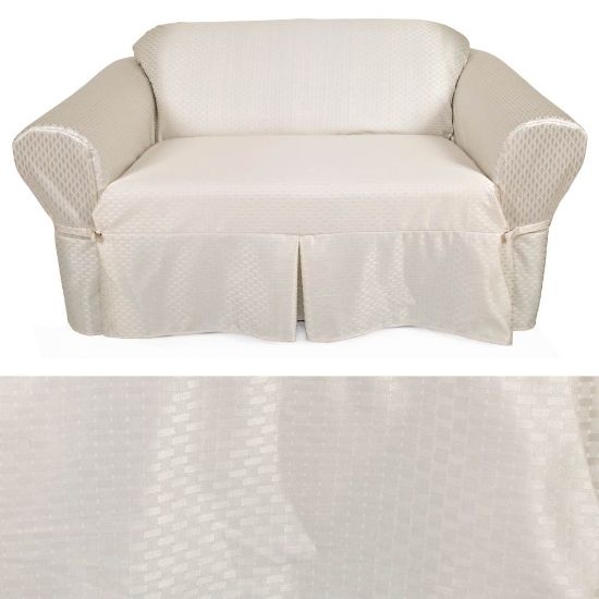 Checker Bone Furniture Slipcover 356 Sofa