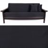 Checker Black Futon Cover 347 Full with 2 Pillows