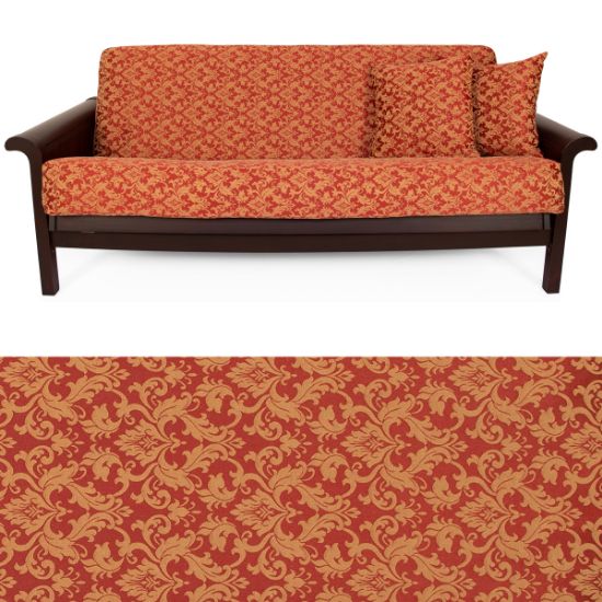 Brisbane Russet Futon Cover 348 Full with 2 Pillow
