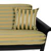 Chartres Stripe Cognac Futon Cover 357 Queen with 