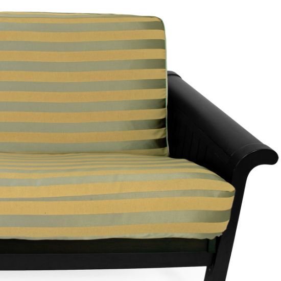Chartres Stripe Cognac Futon Cover 357 Chair 28x54