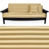 Chartres Stripe Nougat Futon Cover 355 Full with 2