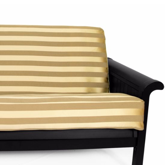 Chartres Stripe Nougat Futon Cover 355 Chair 28x54